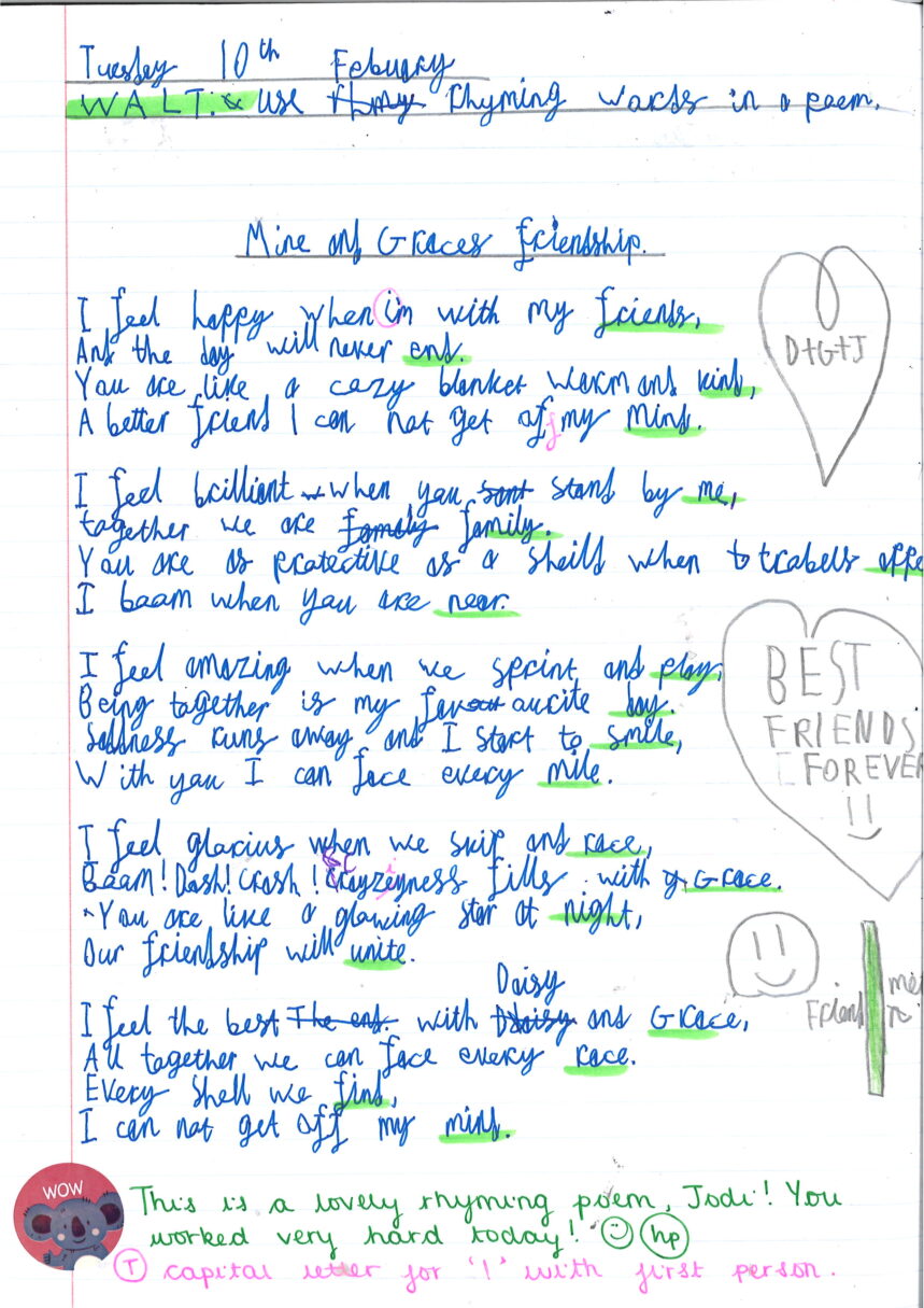 Header image for Friendship Poems