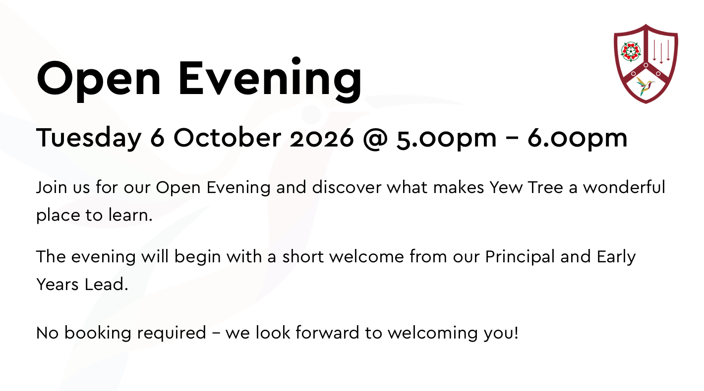 Open Evening – Tuesday 6 October 2026 @ 5.00pm – 6.00pm image